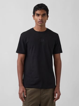 GAP V-FRCH MINI LOGO TEE ERKEK SİYAH TİŞÖRT 799323002