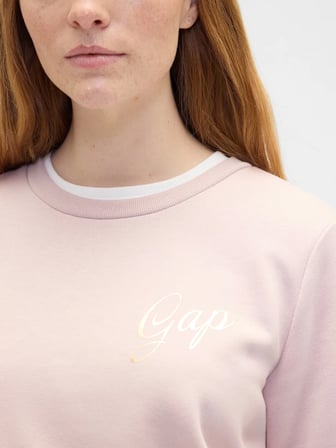 GAP V-LOGO DOORBUSTER CREW KADIN PEMBE SWEATSHIRT 800444007