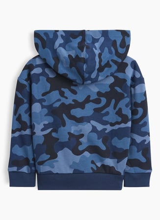 Gap Mavi Erkek Çocuk Kapüşonlu Sweatshirt V-FRCH FLC LOGO FZ