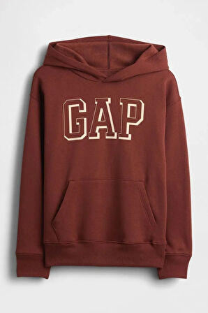 Logo Relaxed Erkek Çocuk Kahverengi Sweatshirt