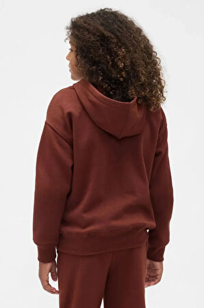 Logo Relaxed Erkek Çocuk Kahverengi Sweatshirt