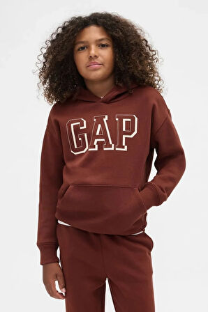 Logo Relaxed Erkek Çocuk Kahverengi Sweatshirt