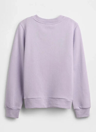 Gap Baskılı Kız Çocuk Mor Sweatshırt 721472004