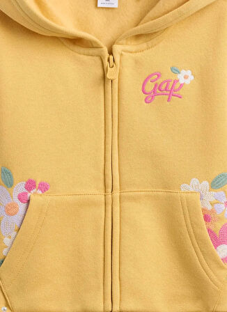 Gap Baskılı Bebek Açık Sarı Sweatshırt 793479001-A