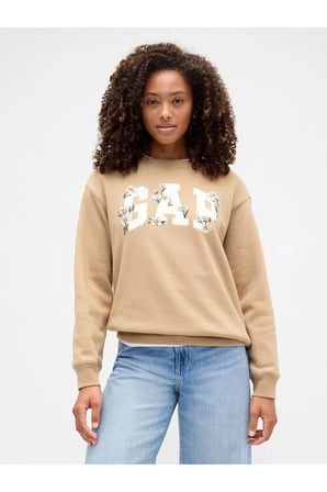 GAP V-FRCH EXCLUSVIE HERITAGE CREW KADIN BEJ SWEATSHIRT 823720002
