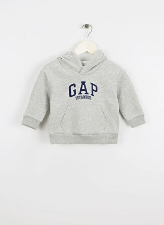 Gap Baskılı Bebek Gri Sweatshırt 825275000-A