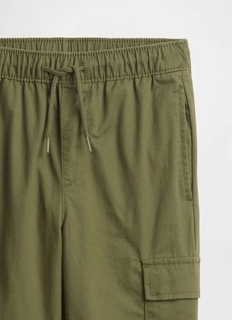 Gap Haki Erkek Çocuk Lastikli Regular Fit Kargo Pantolon 887681007