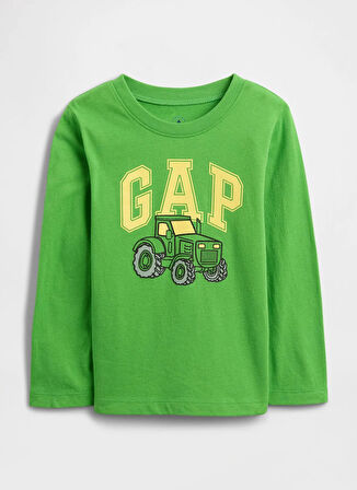 Gap Baskılı Yeşil Bebek T-Shirt 791322000-A