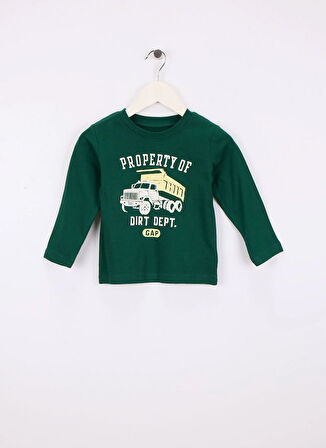Gap Baskılı Yeşil Erkek Çocuk T-Shirt 791322000