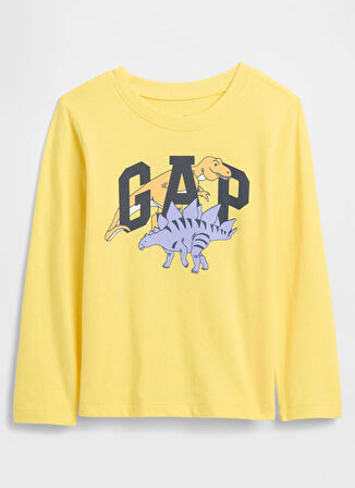 Gap Baskılı Sarı Bebek T-Shirt 791319001-A