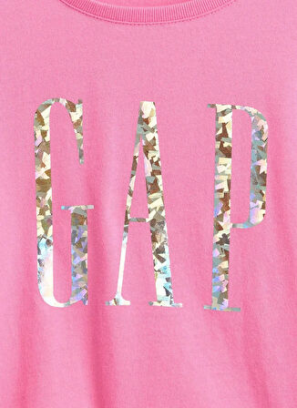 Gap Baskılı Pembe Bebek T-Shirt 812482000-A