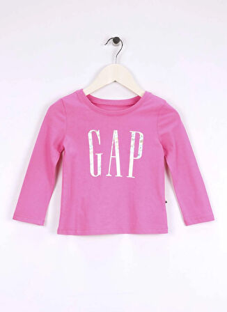 Gap Baskılı Pembe Kız Çocuk T-Shirt 812482000