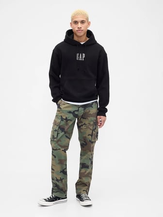 Gap 821804 Vintage Soft Oversized Gap Mini Logo Sweatshirt  Erkek Kapüşonlu Sweatshirt