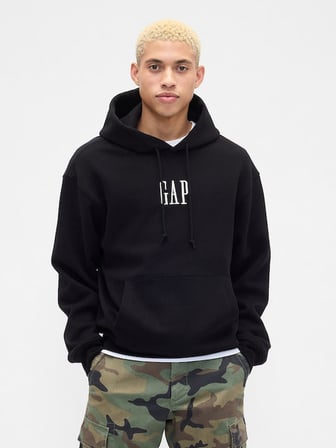 GAP V-VINTAGE SOFT OVERSIZED LOGO HD ERKEK SİYAH SWEATSHIRT 821804003