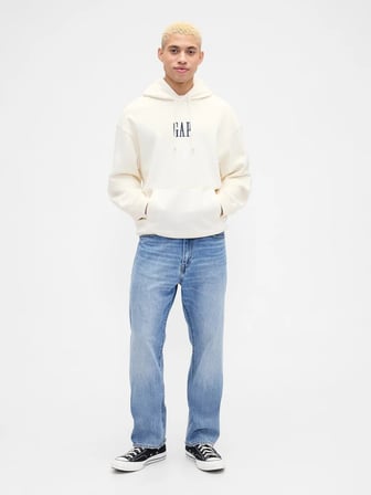 Gap 821804 Vintage Soft Oversized Gap Mini Logo Sweatshirt  Erkek Kapüşonlu Sweatshirt