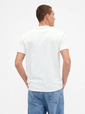 GAP V-FRCH MINI LOGO TEE ERKEK BEYAZ TİŞÖRT 799323005