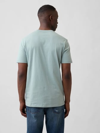 GAP V-EVERYDAY SOFT BASIC LOGO T ERKEK YEŞİL TİŞÖRT 856659057