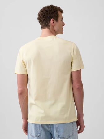 GAP V-FRCH MINI LOGO TEE ERKEK SARI TİŞÖRT 799323010