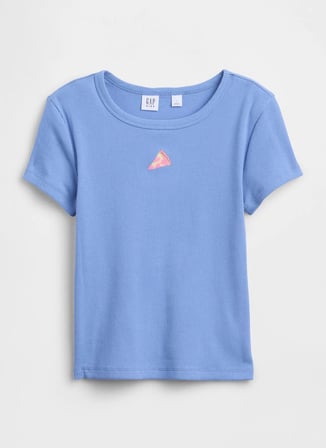 Gap Mavi Kız Çocuk Baskılı T-Shirt 886663006