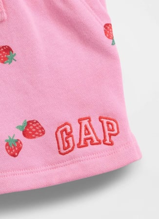 Gap Lastikli Bel Rahat Pembe Kız Çocuk Şort 872766001