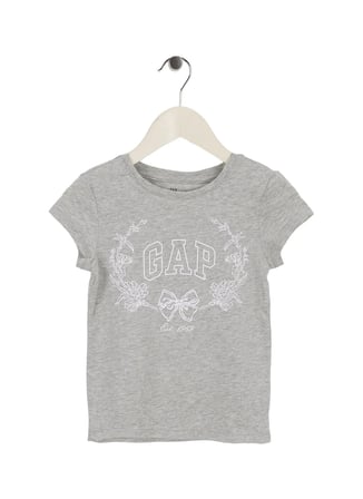 Gap Gri Kız Çocuk Baskılı T-Shirt 886661001