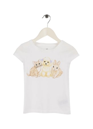 Gap Gri Kız Çocuk Baskılı T-Shirt 886661001
