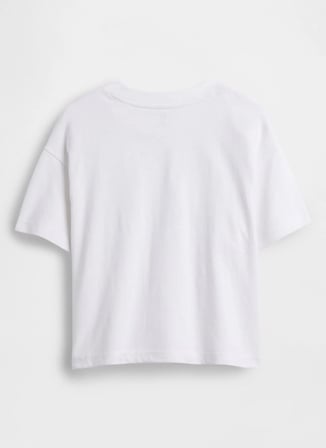 Gap Beyaz Erkek Çocuk Baskılı T-Shirt 889978000
