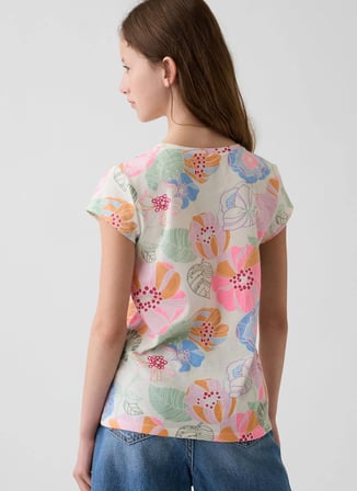 Gap Çok Renkli Kız Çocuk Baskılı T-Shirt 900455000