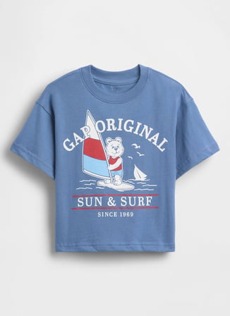 Gap Mavi Erkek Çocuk Baskılı T-Shirt 898711001