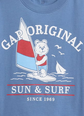 Gap Mavi Erkek Çocuk Baskılı T-Shirt 898711001