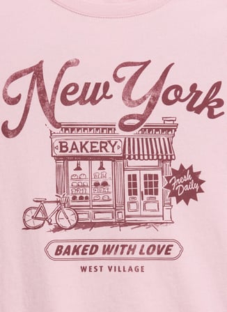 Gap Pembe Kız Çocuk Baskılı T-Shirt 900814003
