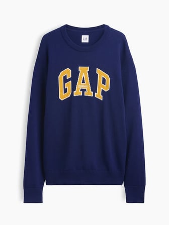 GAP V-INTX GAP ATHLETIC INTARSIA SWEATER KAZAK 910050000 LACİVERT