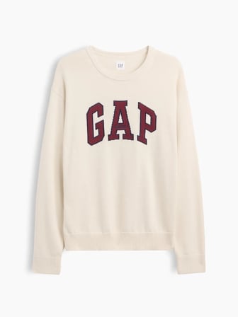GAP V-INTX GAP ATHLETIC INTARSIA SWEATER KAZAK 910050002 KREM
