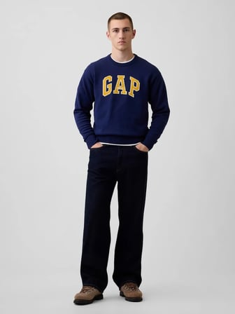 GAP V-INTX GAP ATHLETIC INTARSIA SWEATER KAZAK 910050000 LACİVERT