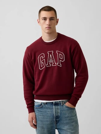 GAP V-INTX GAP ATHLETIC INTARSIA SWEATER KAZAK 910050003 BORDO