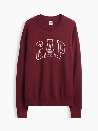 GAP V-INTX GAP ATHLETIC INTARSIA SWEATER KAZAK 910050003 BORDO