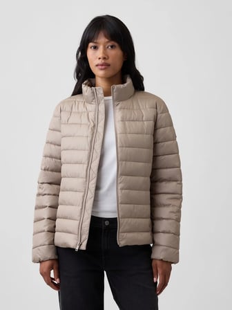 GAP V-FRCH LOGO LW PUFFER JKT KADIN BEJ MONT 910106003