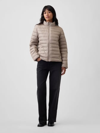 GAP V-FRCH LOGO LW PUFFER JKT KADIN BEJ MONT 910106003