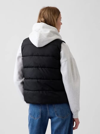 GAP V-FRCH LOGO LW PUFFER VEST YELEK 910105006 SİYAH