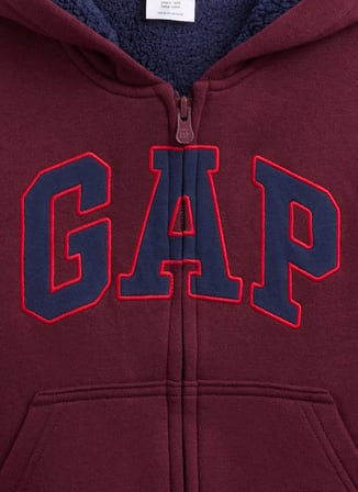 Gap Bordo Erkek Çocuk Kapüşonlu Sweatshirt V-COZY LOGO FZ
