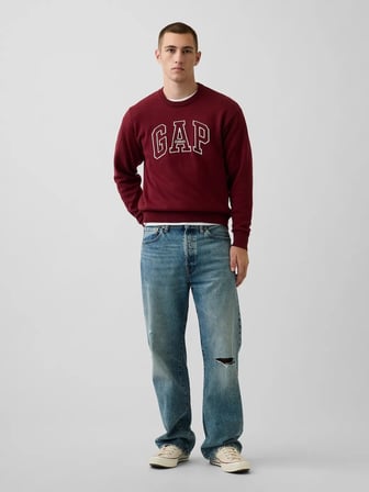 GAP V-INTX GAP ATHLETIC INTARSIA SWEATER KAZAK 910050003 BORDO