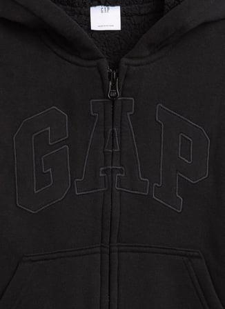 Gap Siyah Erkek Çocuk Sweatshirt V-COZY LOGO FZ