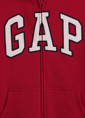 Gap Kırmızı Erkek Çocuk Kapoüşonlu Sweatshirt V-OC LOGO SHERPA FZ