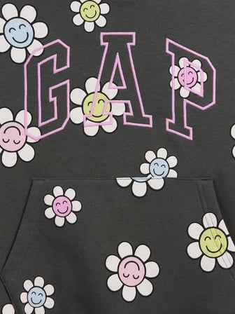 GAP Koyu Gri Kız Çocuk Relaxed Gap Logo Sweatshirt