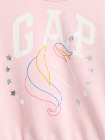 GAP V-FRCH FAM LOGO CREW FA26 ÇOCUK PEMBE SWEATSHIRT 907212001