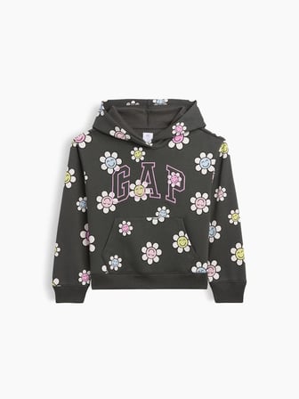 GAP Koyu Gri Kız Çocuk Relaxed Gap Logo Sweatshirt