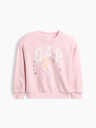 GAP V-FRCH FAM LOGO CREW FA26 ÇOCUK PEMBE SWEATSHIRT 907212001