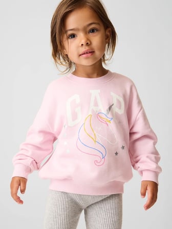 GAP V-FRCH FAM LOGO CREW FA26 ÇOCUK PEMBE SWEATSHIRT 907212001