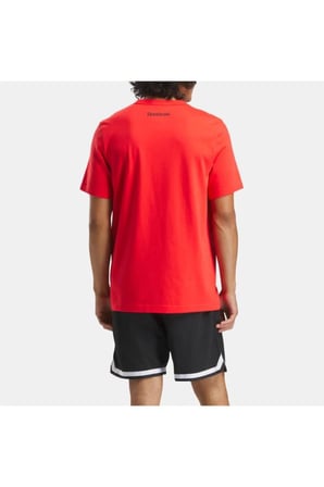 Reebok BASKETBALL t-shirt 100214160 Erkek Tişört Kırmızı S-XXL 