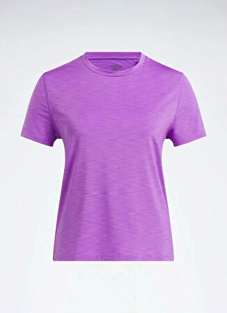 Reebok 100214673 RBK-CHILL ATHLETIC TEE Lila Yuvarlak Yaka Slim Fit Düz Kadın T-Shirt